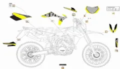 SWM RS125R Aufkleber (Version schwarz-gelb)