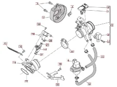 SWM RS125R Drosselklappenkörper