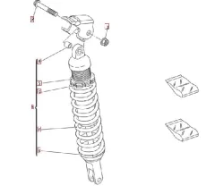 SWM RS125R Stoßdämpfer hinten