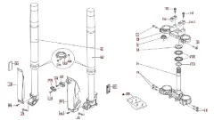 SWM RS125R Vorderradgabel