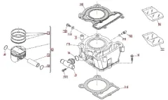 SWM RS125R Zylinde, Kolben