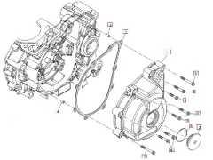 SWM RS125 Motorgehäusedeckel links