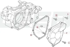 SWM SM500R E5 Motorgehäusedeckel Links