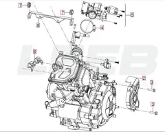 SRV 125 - Motorhalterung