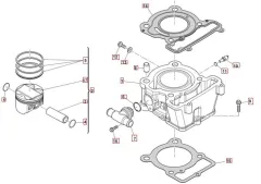SWM Hoku 125 E5 Zylinder und Kolben