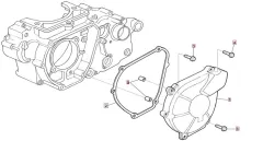 SWM RS 500 R E4  Motorgehäusedeckel links