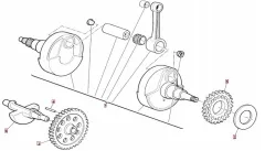 SWM RS 500R E4 Kurbelwelle