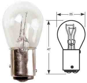 Glühlampe 12 Volt 15W SockelBAY15d