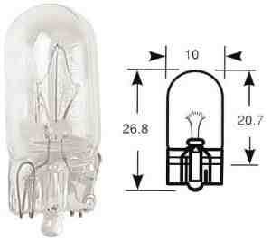 Glühlampen 12 Volt 3W Sockel W21x95d