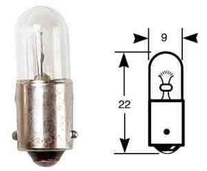 Glühlampe 12 Volt, 4W, Sockel:BA9s