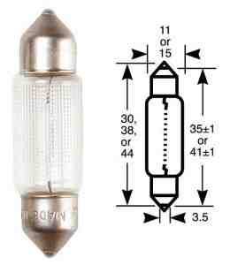 Glühlampe 12 Volt 5W SockelSV85-8