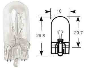 Glühlampe 12 Volt 5W SockelW21x95d