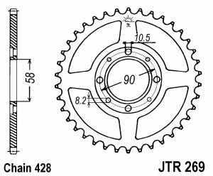 Daelim VT 125 Kettenrad