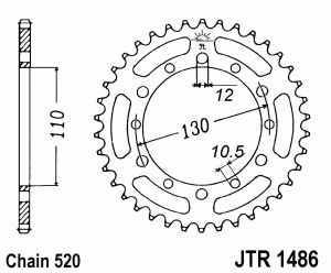 Kettenrad für Kawasaki EL 252 Eliminator