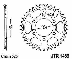 JT Kettenrad Stahl, Teilung 525, 1489