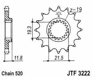 Kettenritzel teilung 520 Aufnahme 3222