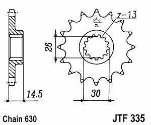 Kettenritzel für Honda CBX 1000