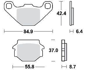 Dinli Gilera Hercules Bremsbelagsatz MCB517