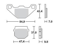 Adly Aprilia Benelli CPI Hyosung Keeway Pegasus Peugeot Rex Sachs TGB Bremsbelagsatz MCB519