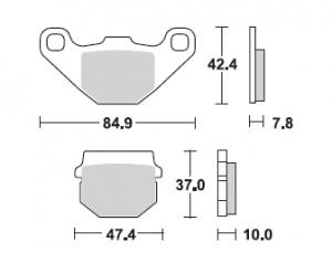 Aprilia Gilera Hyosung Kawasaki Kreidler Peugeot Piaggio TGB VespaBremsbelagsatz MCB522