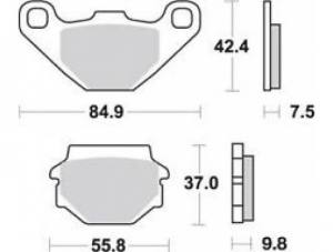 Adly Aprilia Cagiva Derbi Husaberg Kawasaki KTM Peugeot Bremsbelagsatz MCB523