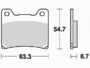 Yamaha Bremsbelagsatz MCB530