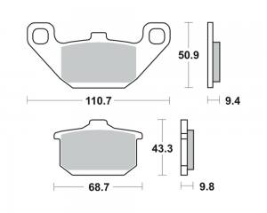 Kawasaki Bremsbelagsatz MCB532