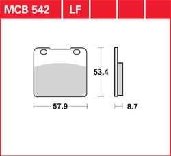 Suzuki Bremsbelagsatz MCB542