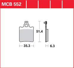 Aprilia Fantic Generic Keeway KTM Zündapp Bremsbelagsatz MCB552