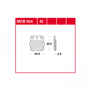 Husqvarna Suzuki Yamaha Bremsbelagsatz MCB554SI