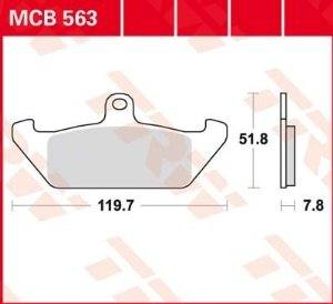 Cagiva Ducati Bremsbelagsatz MCB563