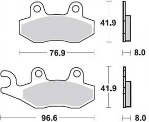 Benelli Cagiva Kawasaki Keeway Kymco malaguti MZ Peugeot Sachs Suzuki Triumph Yamaha Bremsbelagsatz MCB582