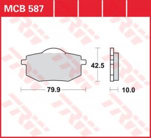 Yamaha Bremsbelagsatz MCB587