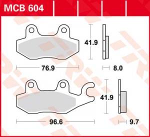 Cagiva Daelim MZ Suzuki Triumph Yamaha  Bremsbelagsatz MCB604