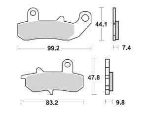 Lucas Bremsbelagsatz MCB612SH