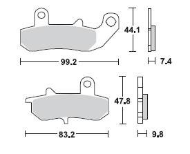 Suzuki Bremsbelagsatz MCB612