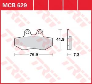 Aprilia Beta Derbi Peugeot Rieju Sachs Bremsbelagsatz MCB629