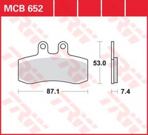 Aprilia MZ Bremsbelagsatz MCB652