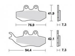 Aprilia Benelli Beta CPI Derbi Fantic Gilera Keeway Malaguti Piaggio Sachs Vespa Yamaha Bremsbelagsatz MCB664