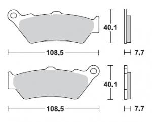 Aprilia BMW Cagiva Ducati Harley Honda Husqvarna KTM Malaguti Moto-Guzzi Suzuki Triumph Yamaha Bremsbelagsatz MCB671