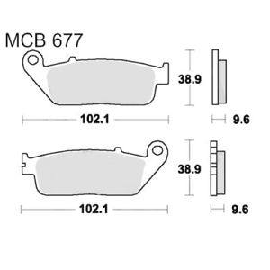 Daelim Honda MBK Yamaha Bremsbelagsatz MCB677