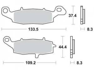 Kawasaki Suzuki Bremsbelagsatz MCB682