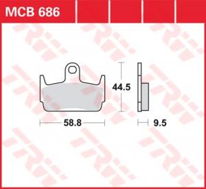 Honda Kymco SYM Bremsbelagsatz MCB686