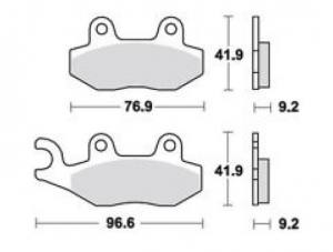 Aprilia ATU Benelli Derbi Generic Gilera Hyosung Honda Keeway Kreidler Kymco Malaguti MZ Peugeot  Bremsbelagsatz MCB689