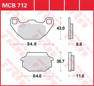 Kymco SYM Bremsbelagsatz MCB712