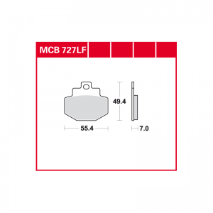 Benelli Derbi Gilera Honda Piaggio Vespa Bremsbelagsatz MCB727