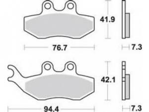 Aprilia Benelli Beta CPI Derbi Gas Gas Generic Keeway Malaguti MBK MH Peugeot Piaggio Yamaha Bremsbelagsatz MCB734