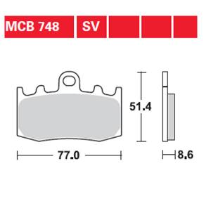 BMW Honda Yamaha Bremsbelagsatz MCB748