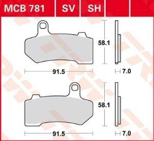 Harley Bremsbelagsatz MCB781.SV