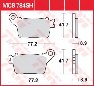 Honda Kawasaki Suzuki YamahaBremsbelagsatz MCB784.SH